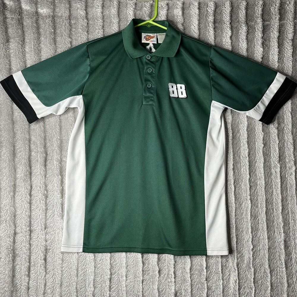 Nascar Winners Circle Short Sleeve Polo Shirt L‎ Dale Earnhardt JR #88 AMP